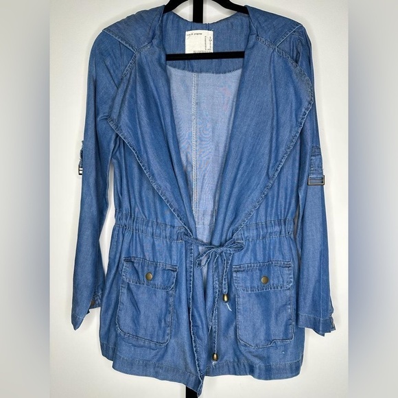 life in progress Jackets & Blazers - Life in Progress Anthropology Chambray Jacket - Blue